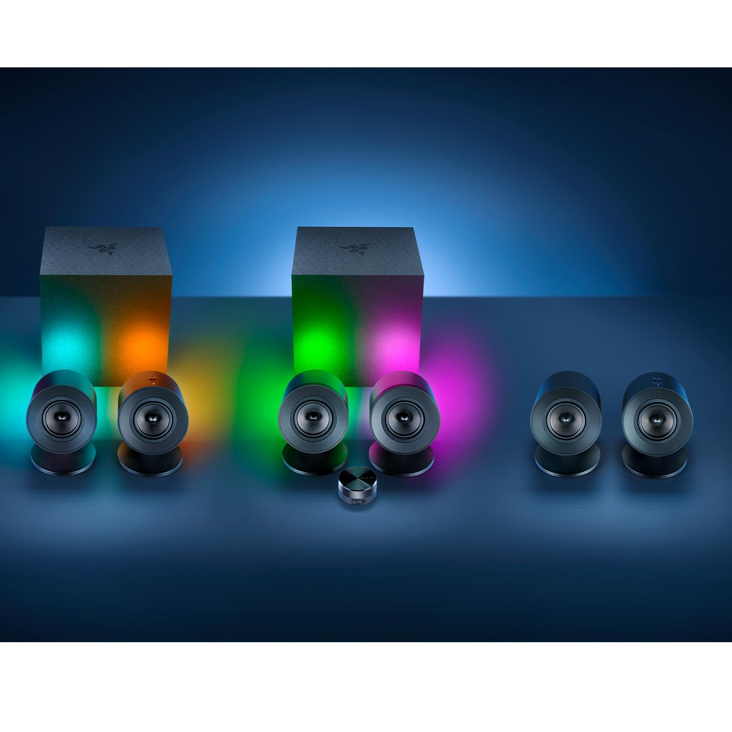 Razer Nommo V2 X - Full-Range-2.0-Gaming-Lautsprecher für PC (Zwei 3-Zoll-Full-Range-Treiber, THX Spatial Audio, Max. Schalldruck 96 dB, Plattformübergreifende Kompatibilität) Schwarz
