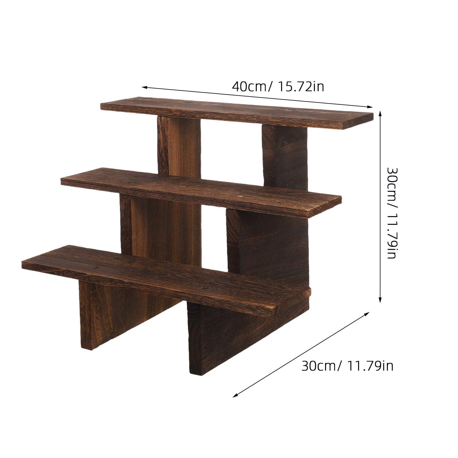 Expositor de Madera de 3 Niveles para Anillos y Colgantes