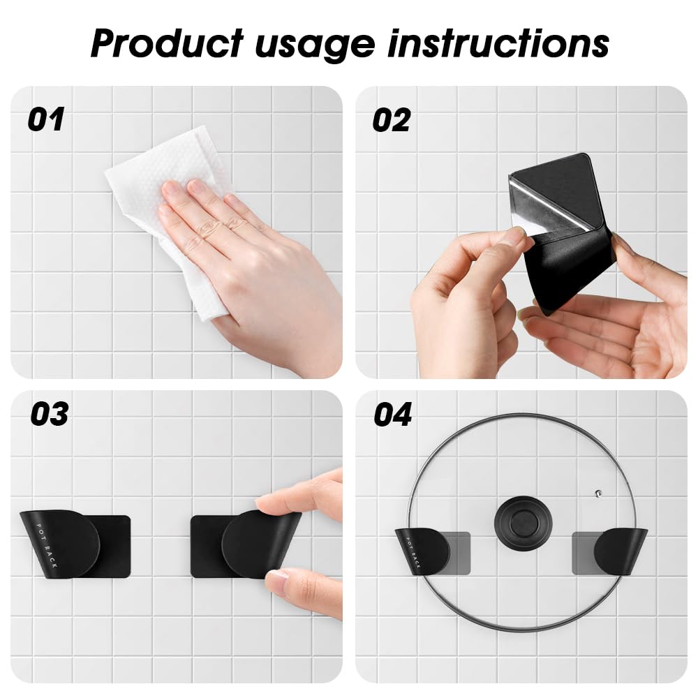 10 Pièces Supports De Couvercle De Pot, 2 Pièces Supports De Pot, Supports De Couvercle De Pot Suspendus Réglables, Organisateur De Stockage De Couvercle De Pot Sans Poinçon Pour La Cuisine 10 Pièces Supports De Couvercle De Pot, 2 Pièces Supports De Pot, Supports De Couvercle De Pot Suspendus Réglables, Organisateur De Stockage De Couvercle De Pot Sans Poinçon Pour La Cuisine
