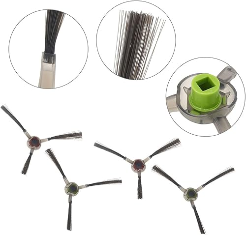 Miniatura 2 de Accesorios de repuesto, cepillos laterales de repuesto, 4 piezas de robot aspirador, cepillos robóticos aptos para aspiradora robótica DE55 DE6G