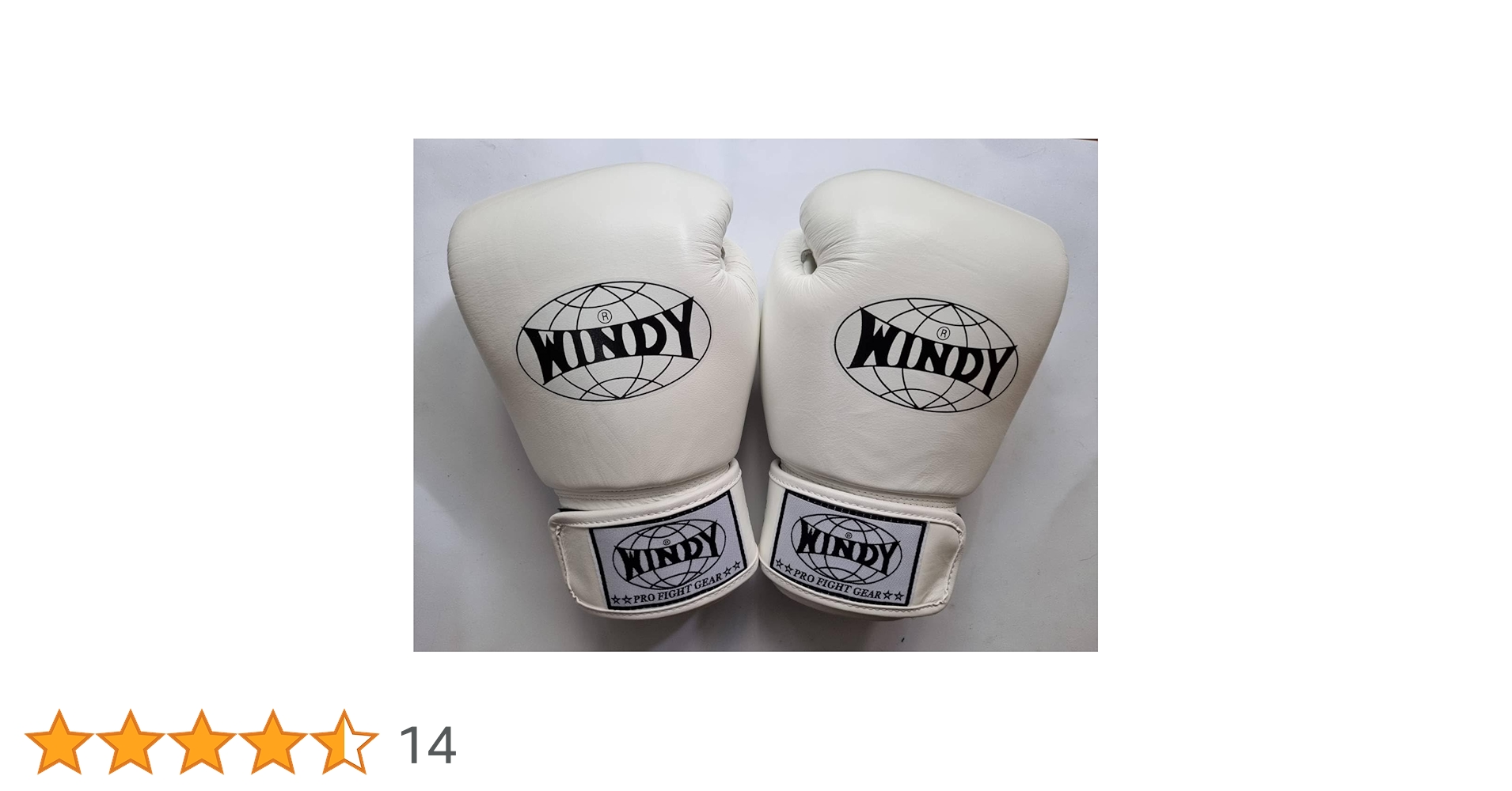 本革製WINDYボクシンググローブ 10oz 白&金 キックボクシング 本革製