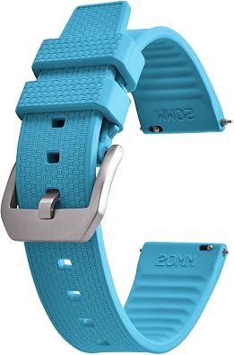 20MM 22MM Fluorine FKM Rubber Watch Strap - Quick Release Replacement Diving Sport Watch Bands for Men