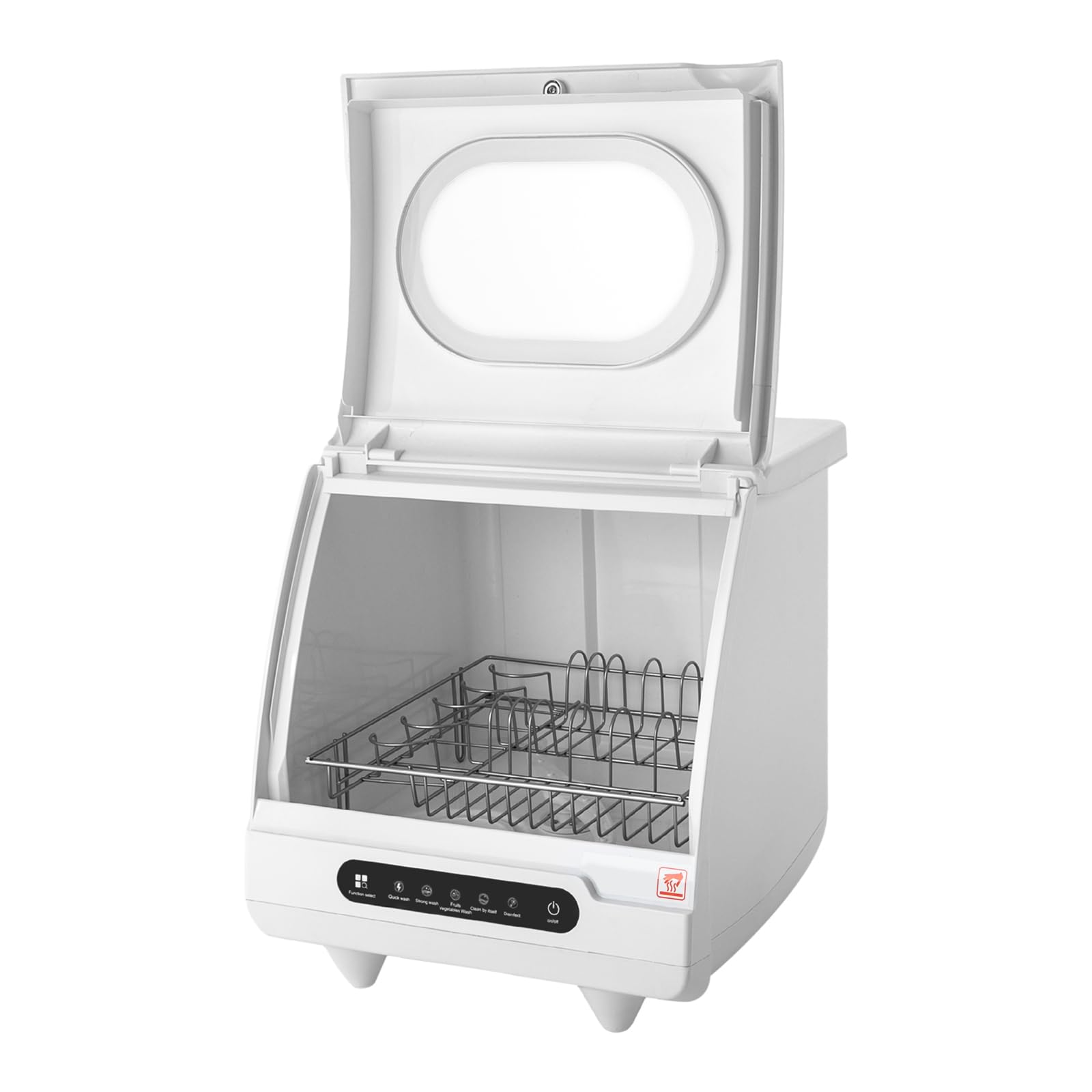 Mini Lavavajillas, Lavavajillas, Mini Lavavajillas, Mesa de Encimera, Portátil, Control Táctil, Dos Modos de Lavado,Adecuado para el Hogar, Oficina, Blanco