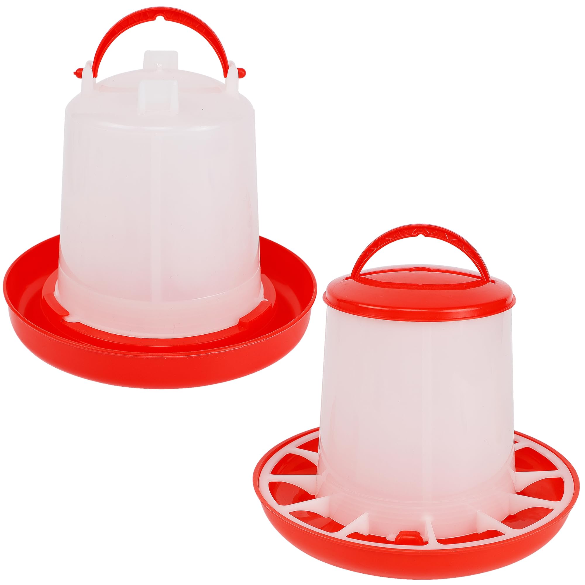 winemana Chick Feeder 1 Lb and Waterer 1.5 L Kit, Hanging Poultry Plastic Containers for Outdoor