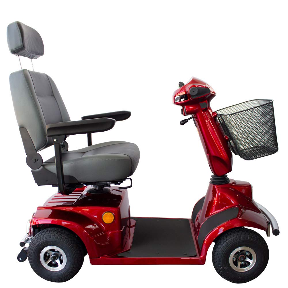 Mobiclinic, Vehículo para personas con movilidad reducida, Autonomía de 30 km, Modelo libra, 4 ruedas, Marca española, Adultos, Seguridad y rendimiento, 12v, Burdeos