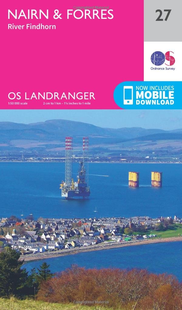 Nairn & Forres Map | River Findhorn | Ordnance Survey | OS Landranger Map 27 | Scotland | Walks | Cycling | Days Out | Maps | Adventure: 027