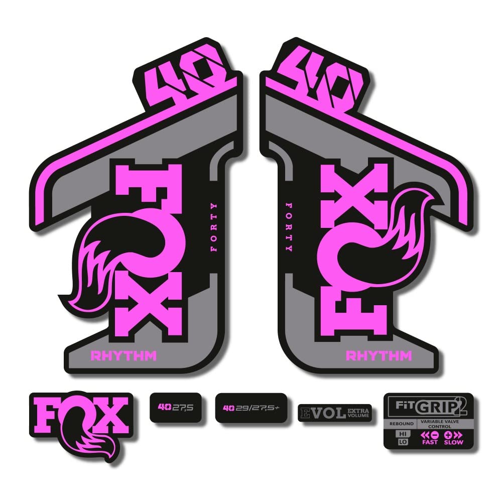 Autocollants Fox 40 Rhythm 2021 violets de 1 cm pour personnalisation de fourche de vélo