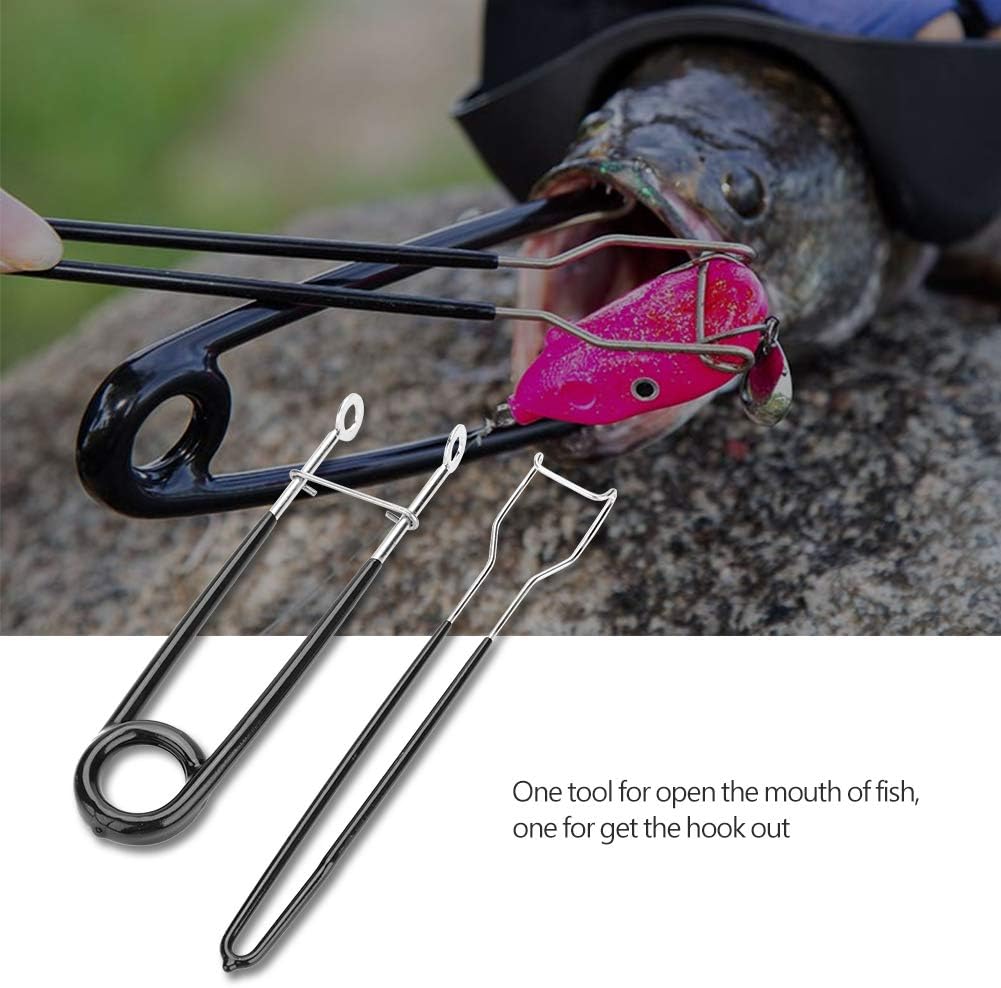 Fish Hook Remover, Efficient Fish Mouth Spreader Tool Set for Saltwater Fishing Anglers and Outdoor Enthusiasts
