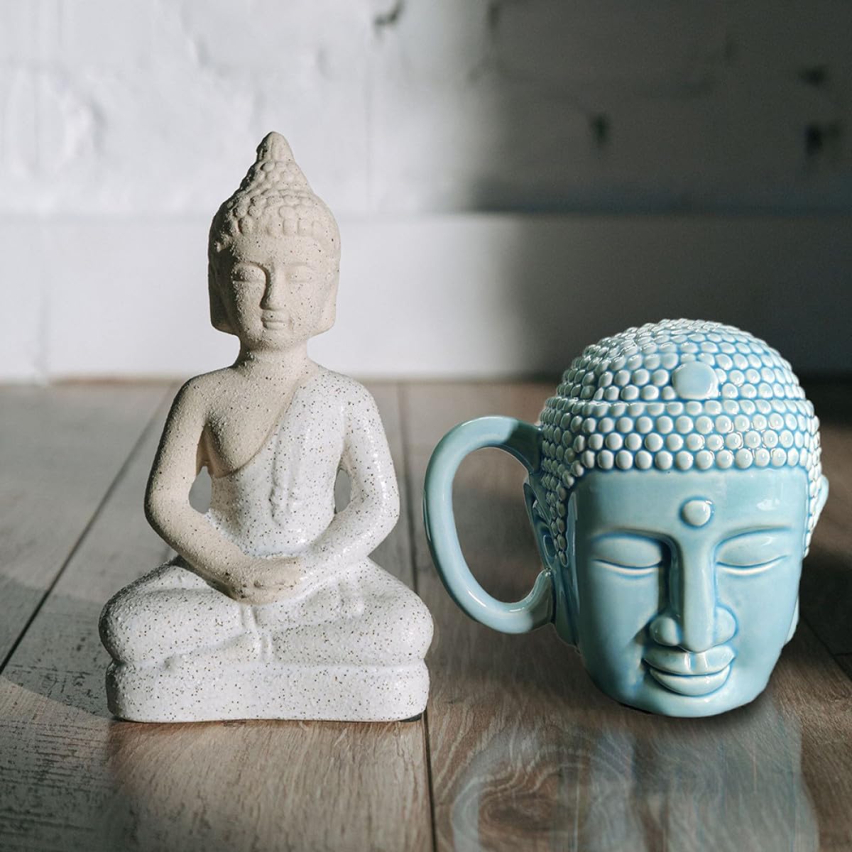 Tasse à Café en Céramique Bouddha 450Ml avec Anse Ergonomique Mug Créatif pour Boire Café et Thé Tasse en Céramique Antidérapante Maison et Bureau