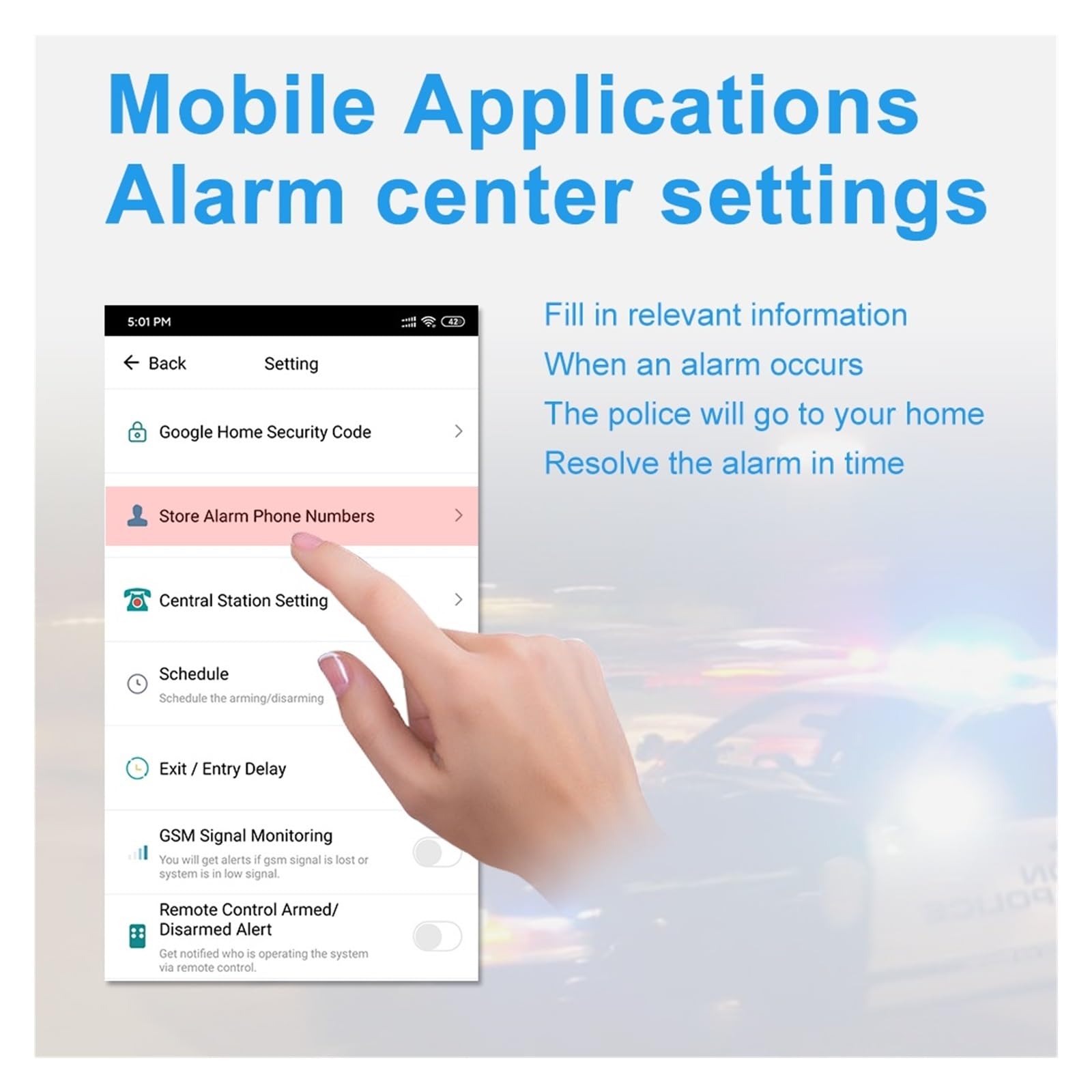 Sistema Allarme Casa, GSM 3G 4G Di Allarme Intelligente For La Sicurezza Domestica Kit Opzionale Antifurto Tuya APP Il Braccio Di Controllo Può Funzionare ,per la sicurezza domestica(Wireless Siren)