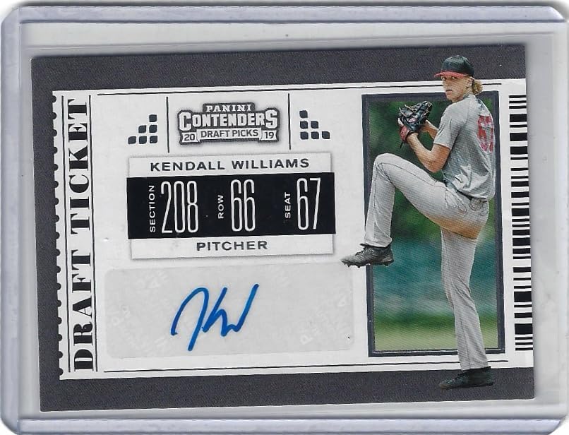 Kendall Williams Autographed Draft Ticket Collectible Baseball Card - 2019 Contenders Draft Baseball Card #25 (Blue Jays)