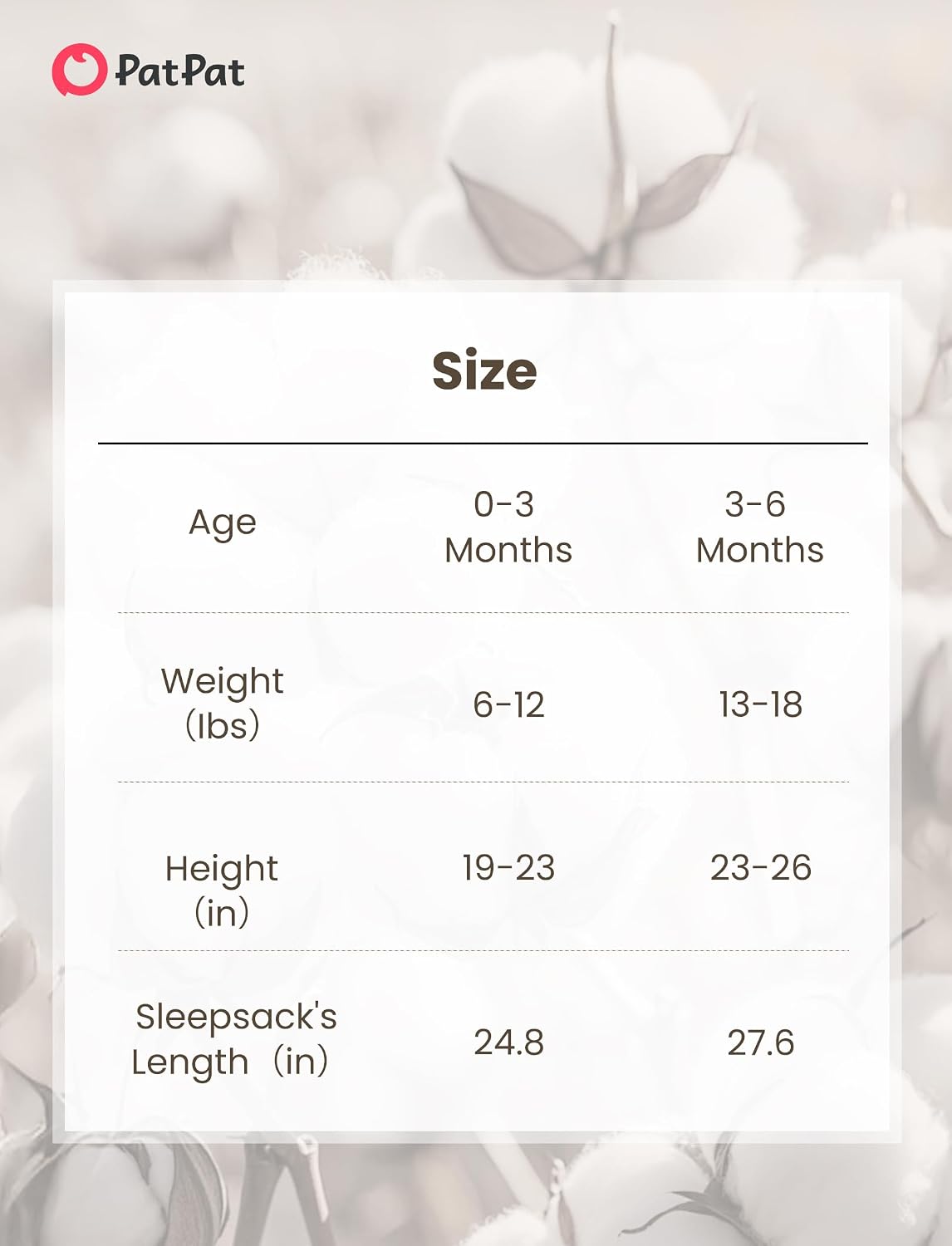 PATPAT Cotton Swaddle for Newborns, Soft Baby Wearable Blanket, Quiet Hook & Loop Closure, Easy Transition Design, 2-Way Zipper for Easy Diaper Changes, 0.5 TOG, Beige Gingham, 3-6 Months