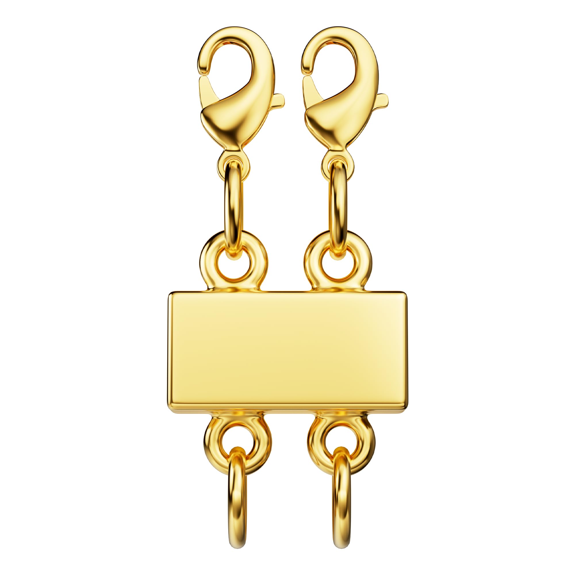 Magnetic Necklace Clasp & Layering Clasp Bundle - 12 Pack Magnetic Necklace Clasps & 18K Gold Necklace Separator for Layering, Jewelry Closures for Necklaces & Bracelets