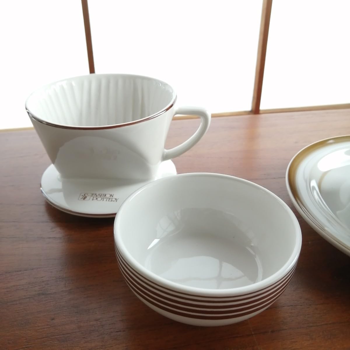 Amazon | レトロ カップ&ソーサー 2客セット ペア 白 コーヒー 