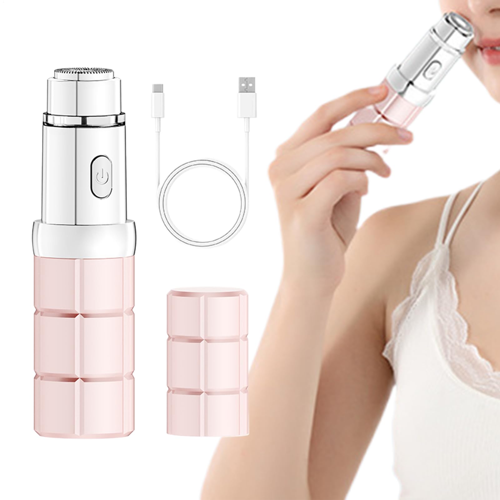 Depiladoras Eléctricas para Mujeres | Depiladora Sin Dolor Con Forma De Lápiz Labial - Recortadora De Íntimo | Para Cara Cuerpo Piernas Brazos Zona Íntima Viaje Y Hogar