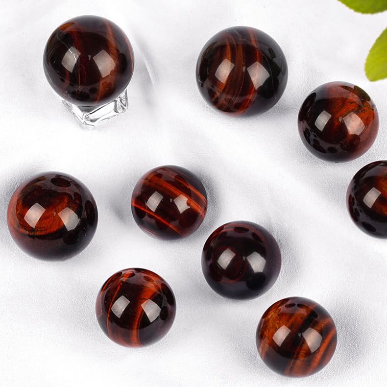 Ojo de tigre rojo esférico SHFTQXSLAT con pulido premium ornamental de un kilogramo 5