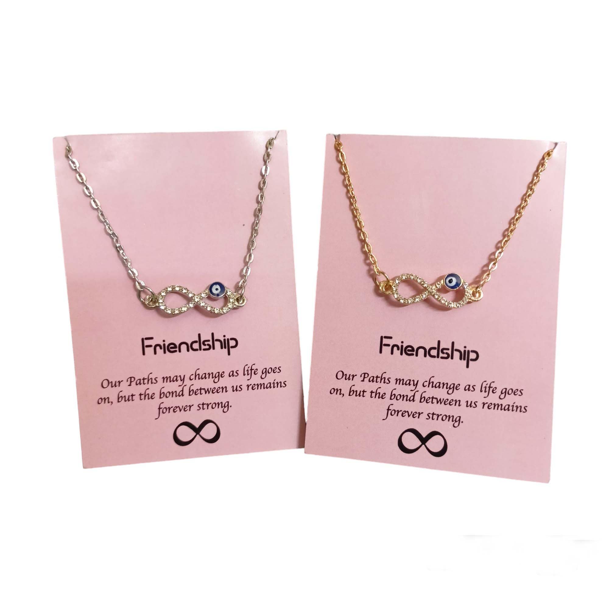 Charming Infinity Evil Eye necklace/Infinity Pendant Necklace for Women and Girls, friendship chain necklace, nazar evil eye chain necklace (Silver & Golden) (B0CRVCFSN4) Amazon Price History, Amazon Price Tracker