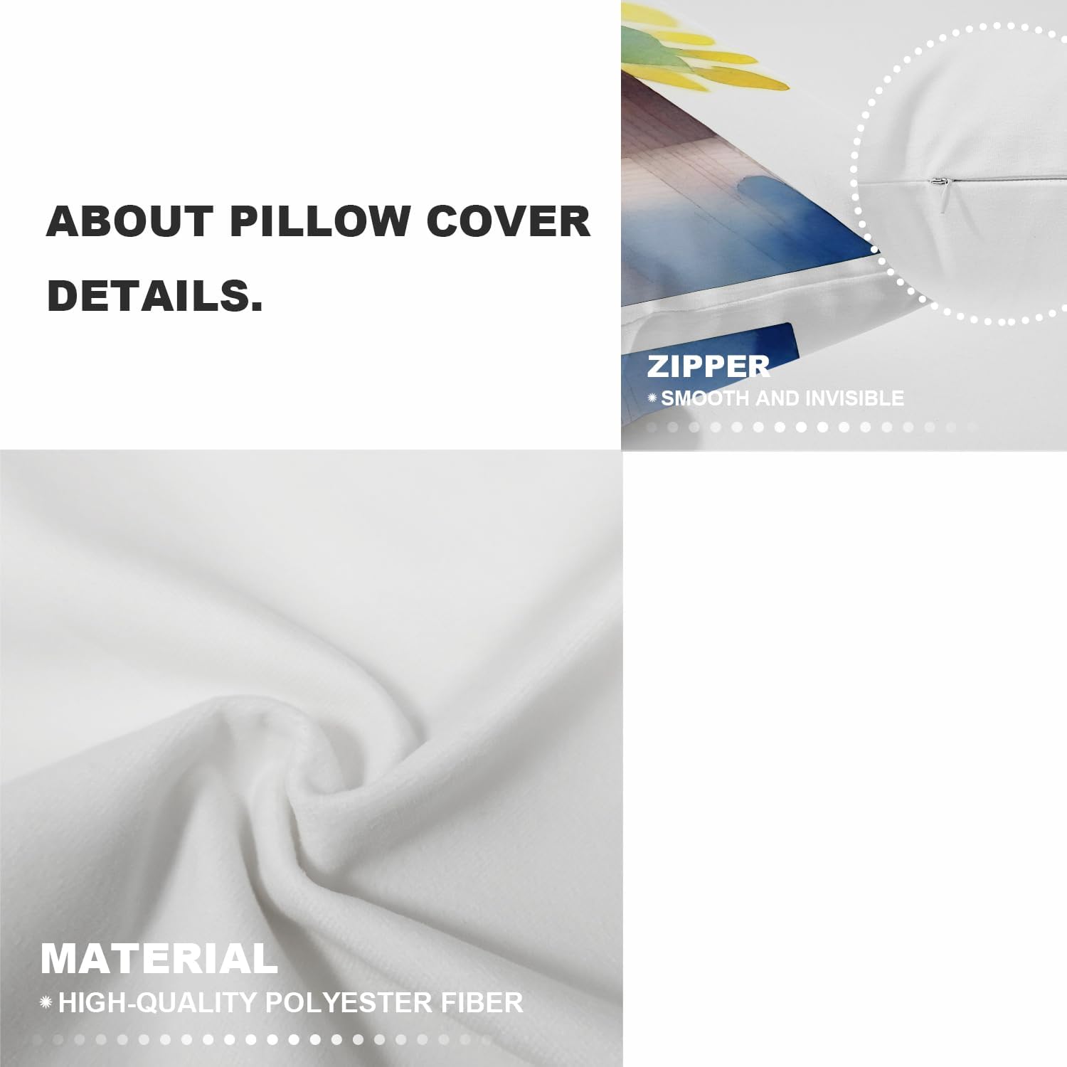 Shrahala Flower Pillow Spring Pillow Cases, Summer Pillow Covers 20X20 Garden Flowers in A Wooden Box Home Decor Blended Double-Sided No Inserts for Bedroom Living Room Set of 2