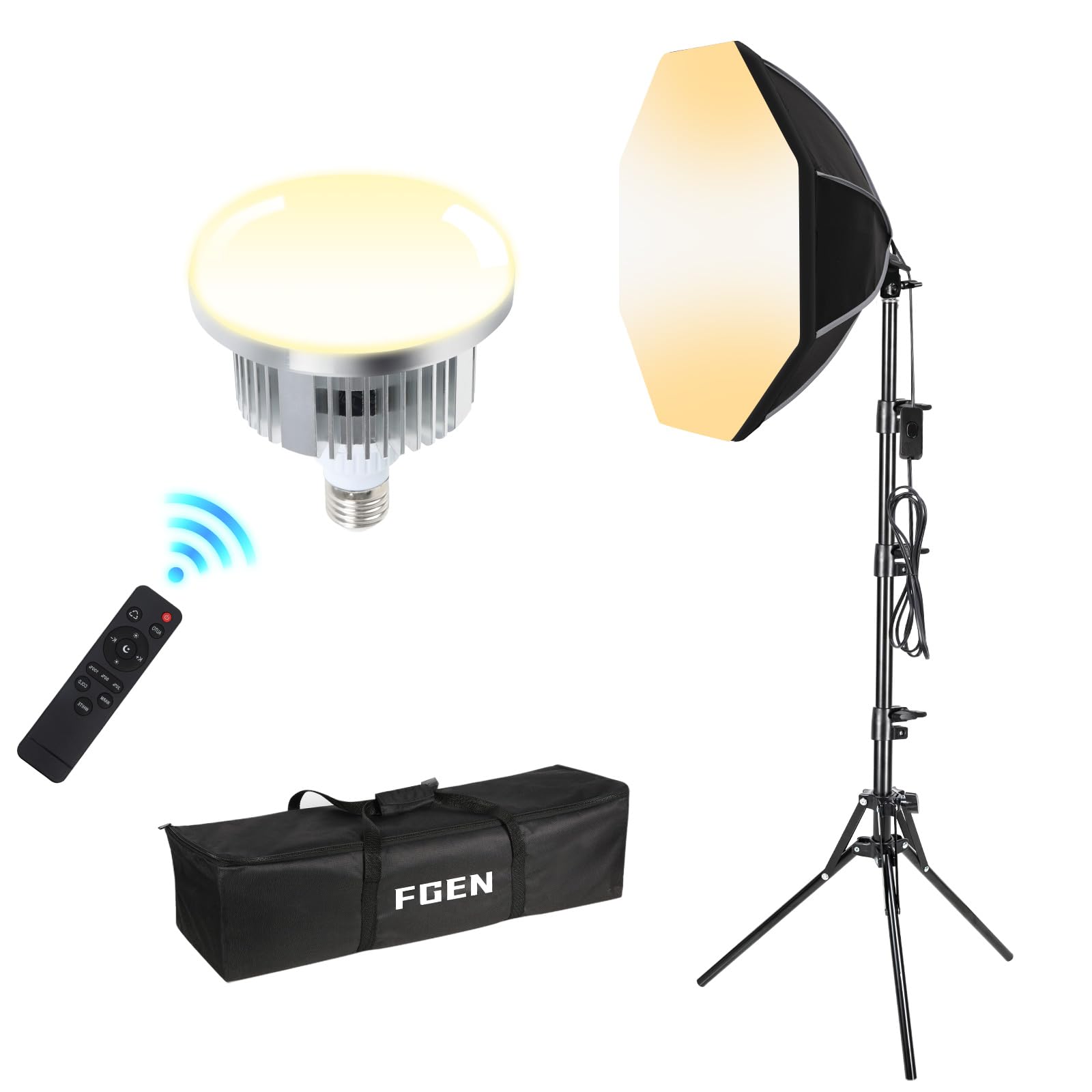 FGen Softbox Octogonal 60W LED 3000-6500K Chaud/Neutre/Froid