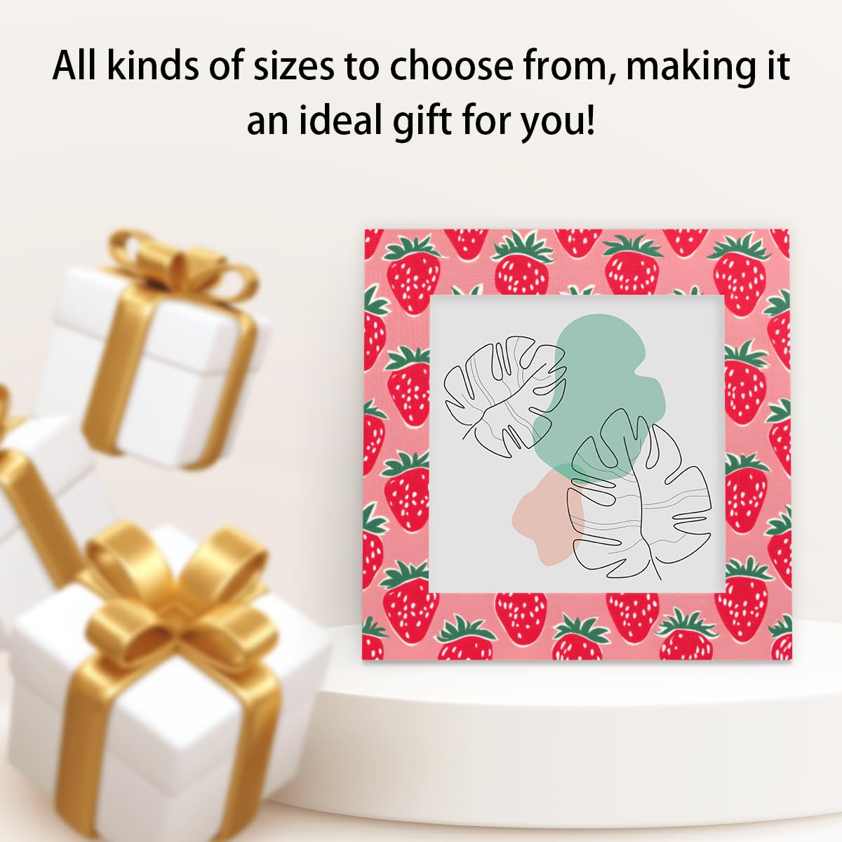 Amazon.com - Mintoprints Strawberry Cute 4x4 Picture Frame, Red
