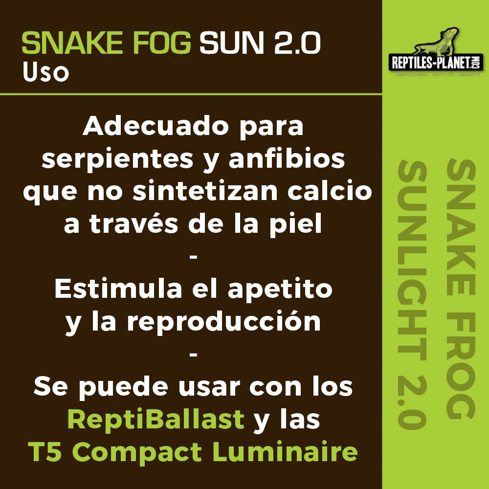 Reptiles-Planet Tubo Solar T5 2.0 Serpientes y Ranas, 39W, 88cm Longitud, 16mm Diámetro