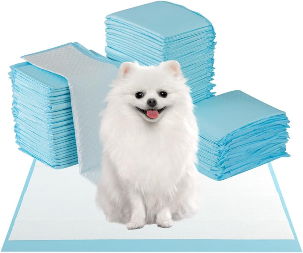 300 Counts Disposable Pet Potty Pads 24"x17", Fast Absorbing Odor-Lock Pads for Cats Rabbits Dogs - Blue
