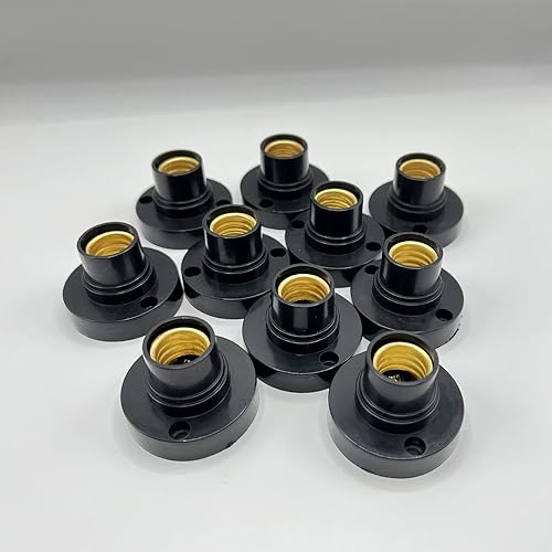 Miniatura 8 de Base de tornillo de lámpara, enchufe de lámpara de plástico redondo E14, soporte de base de tornillo de bombilla, adaptador de soporte de enchufe de