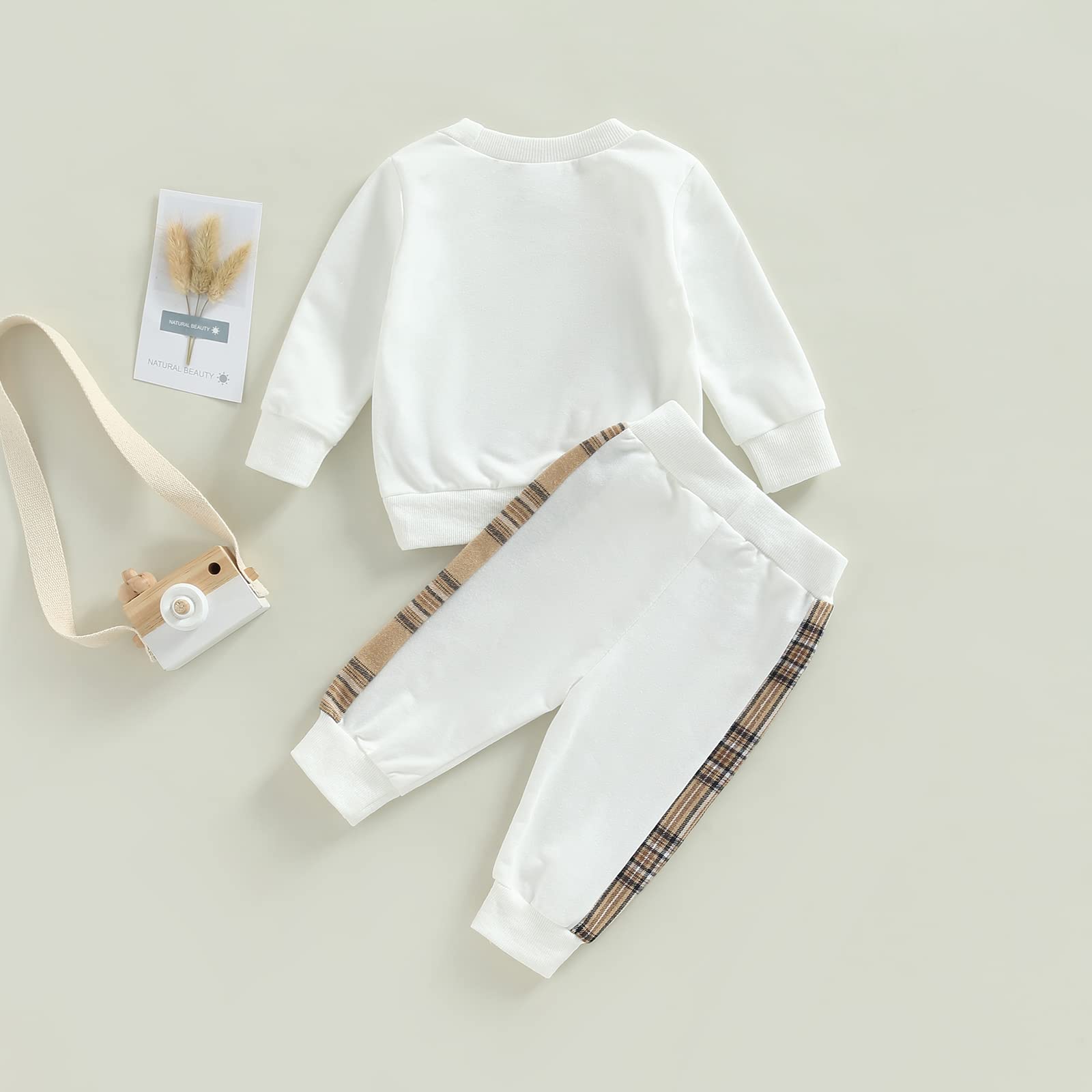 Carolilly Ensemble Ours Bébé Unisexe de 2 Pièces, Haut à Manches Longues + Pantalon ou Jupe (0-24 Mois)