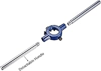 Vista 7 de uxcell Juego de llaves de mango redondo, troquel de rosca UNC #4-40 y soporte de troquel de 0.787 in