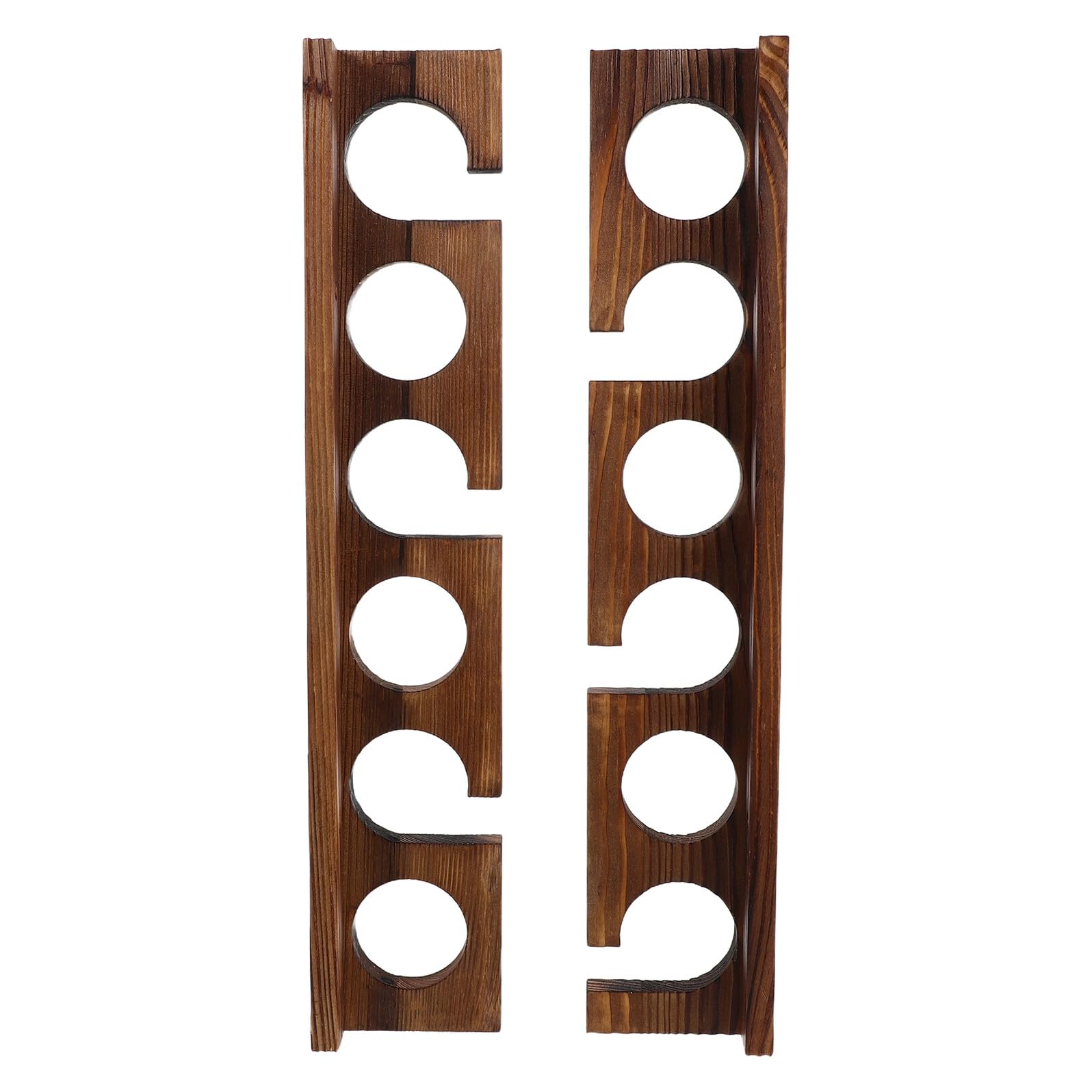 SHERCHPRY Porta Canne da Parete in Legno 2 Pezzi, Supporto Orizzontale | Casa e Garage, Sei Alloggiamenti, Montaggio a Parete, Accessori Inclusi, Stile Minimalista Elegante