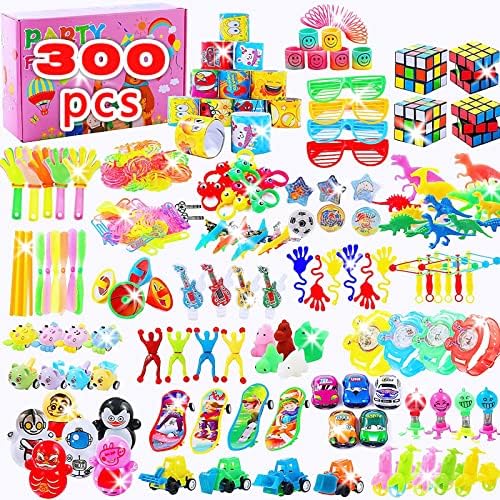 DLKchaopai 300 PCS Party Favors for Kids, Fidget Toys Pack,Easter Basket Stuffer for Kids, Birthday Gift Toys, Stocking Stuffers,Treasure Box Toys, Carnival Prizes, School Classroom Rewards, Pinata Filler Stuffers, Christmas Gifts, Sensory Toys, Bulk Toys for Boys and Girls