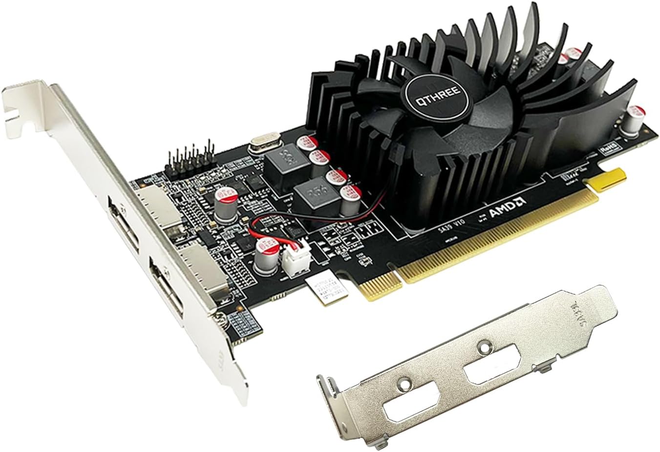 QTHREE AMD Radeon R7 240 Graphics Card,2GB128 Bits GDDR5 Memory,PCI Express x8,2X HDMI,Low Profile Video Card for PC Office Working,GPU
