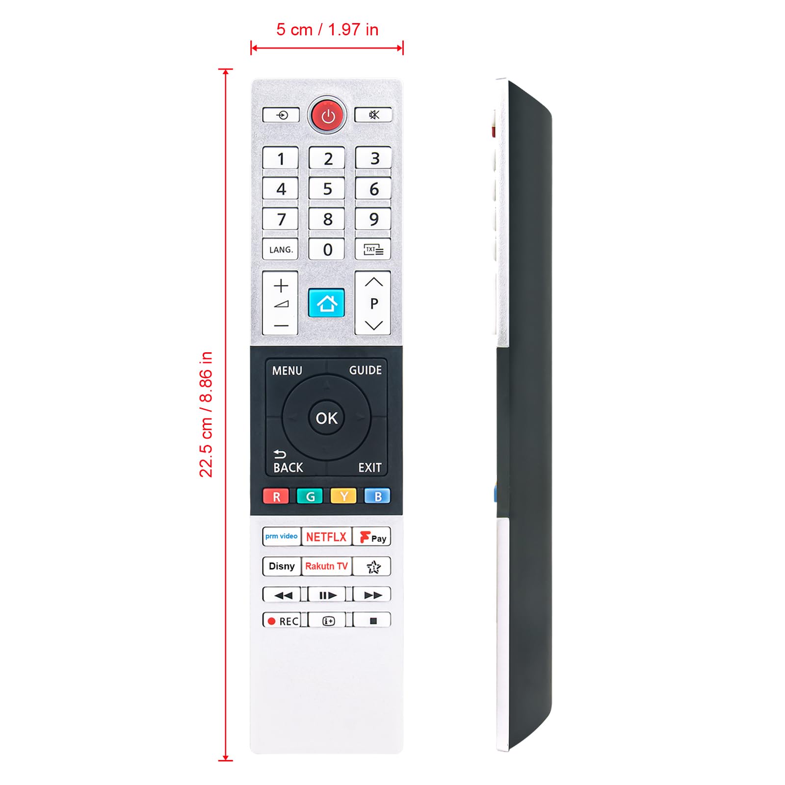 VINABTY CT-8568 Replacement Remote Control Applicable For Toshiba TV,Compatible Models: 32WV2E63DB 32WV2353DB 50UV2363DB 435UV2363DB 55UV2363DB 65UV2363DB - Image 3