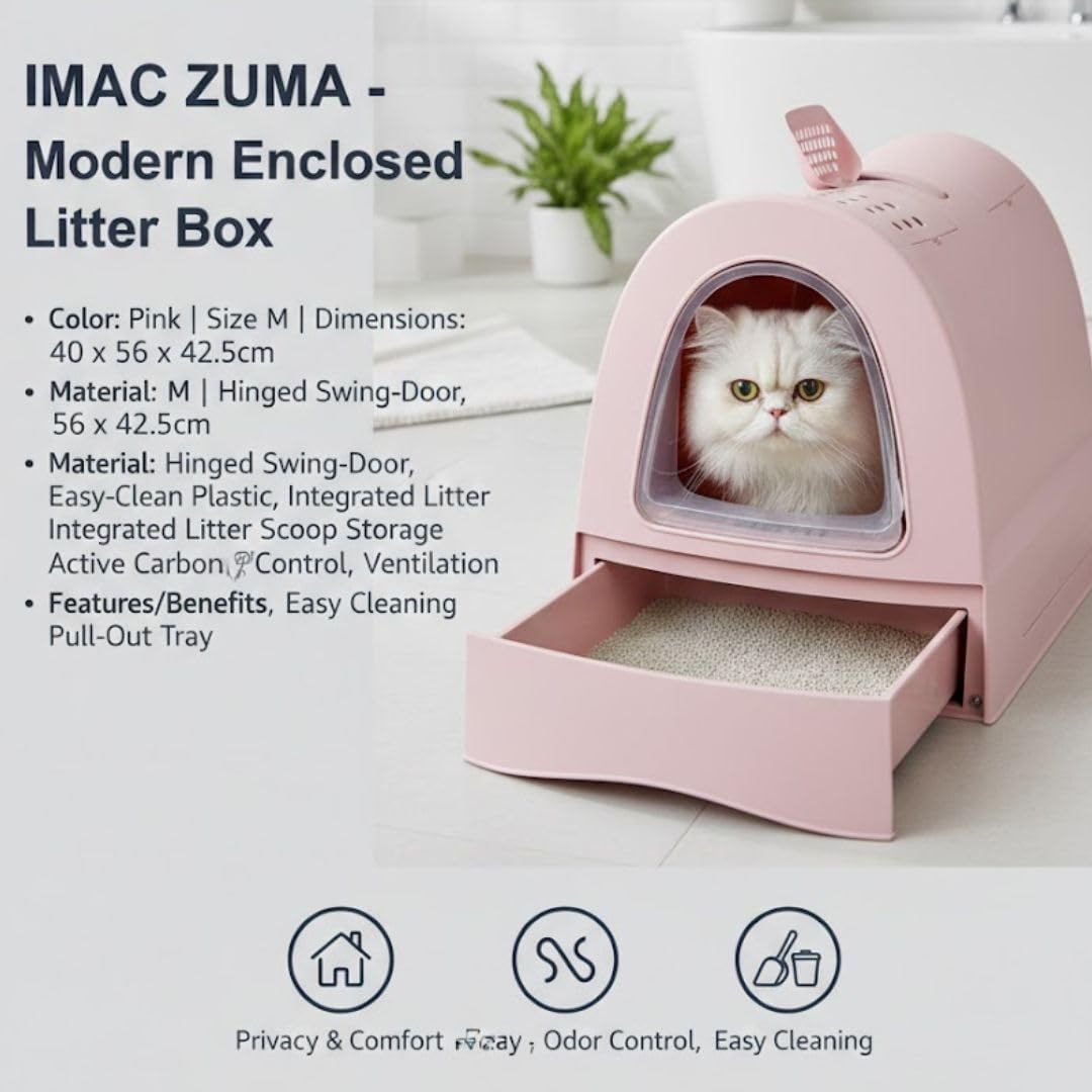 Zuma 83486 - Lettiera per Gatti, Rosa, 40 x 42.5 x 56 cm