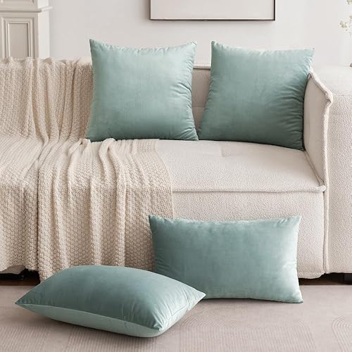 Miniatura 10 de MIULEE Funda de almohada de terciopelo beige de 12 x 20 pulgadas, funda de almohada decorativa suave, funda de cojín lumbar, decoración del hogar