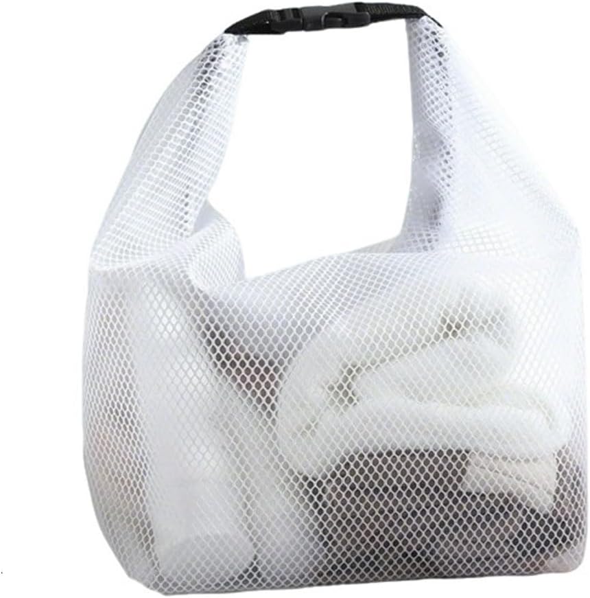 Large Capacity Storage Bag with Drawstring, Waterproof EVA Toiletry Bag Gym Clothes and Swimming, Portable Travel Organizer Bathroom, Gray(White S)