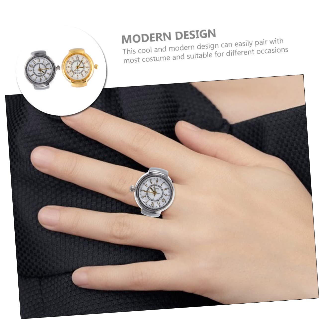 UKCOCO 5sets Finger Uhr Uhr Uhr Mädchen Finger Uhr Casual Uhr Legierung Uhr 2 Stücke * 5
