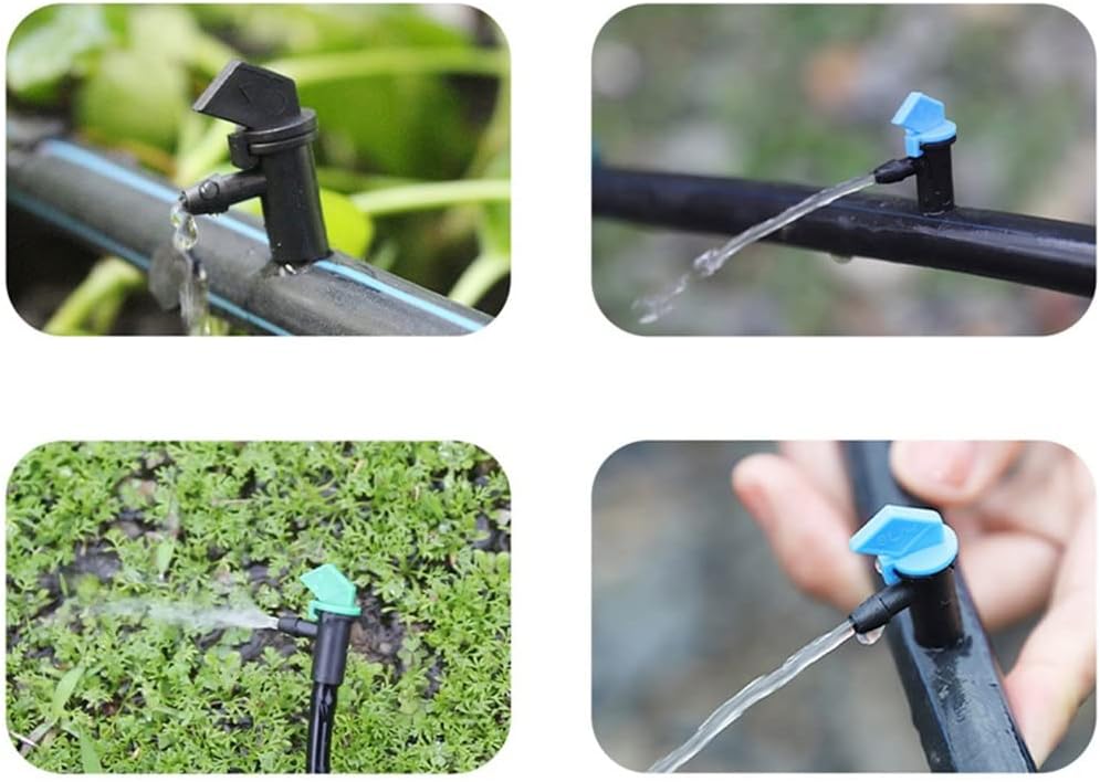 200pcs Flag Dripper 1/4" Barbed Steady Flow Micro Drip Irrigation Emitter, for Garden Bonsai Plants Flower Watering Dripper (Color : 4L)