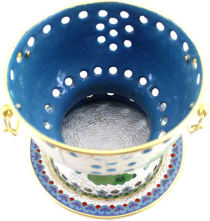 Olla de cobre rojo puro hecha a mano, pequeña, 18 cm, color blanco miniatura 4