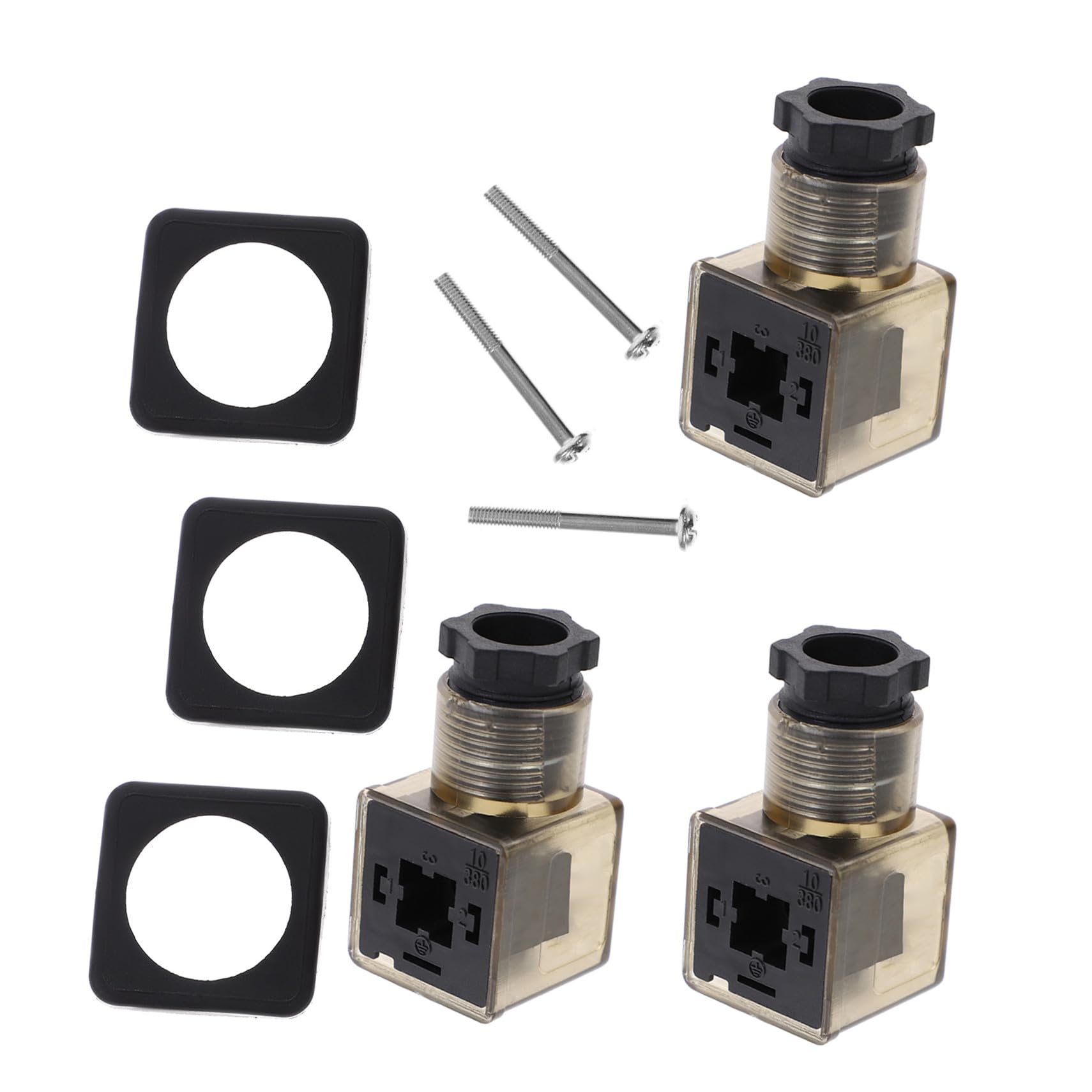 Conector de solenoide de 3 clavijas Din 43650 con luz indicadora para válvulas de gas