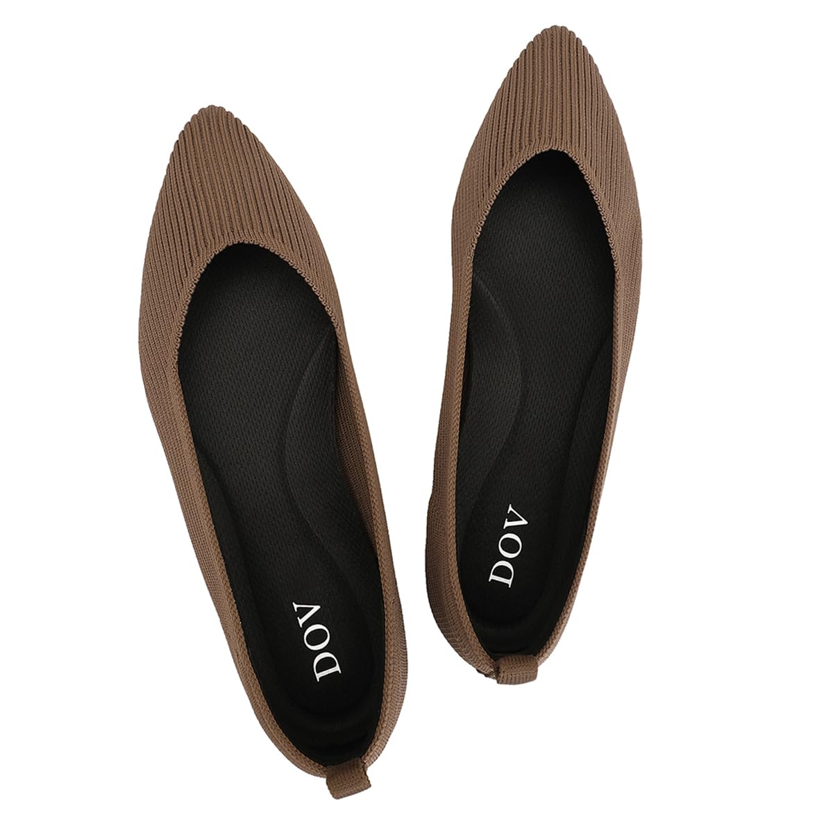 Bealin Womens Flats Dressy Pointed Toe Knit Ballet Shoes Confortable Women Soft Flats Shoes Slip On Loafer Shoes