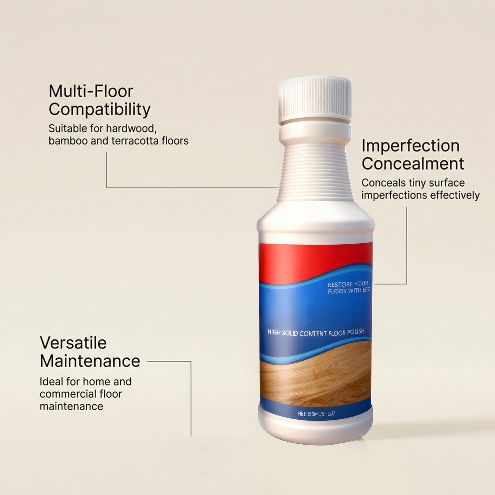 Sorandy Rénovateur de Brillance pour Sol, pour Bureau à Domicile, 150 Ml,