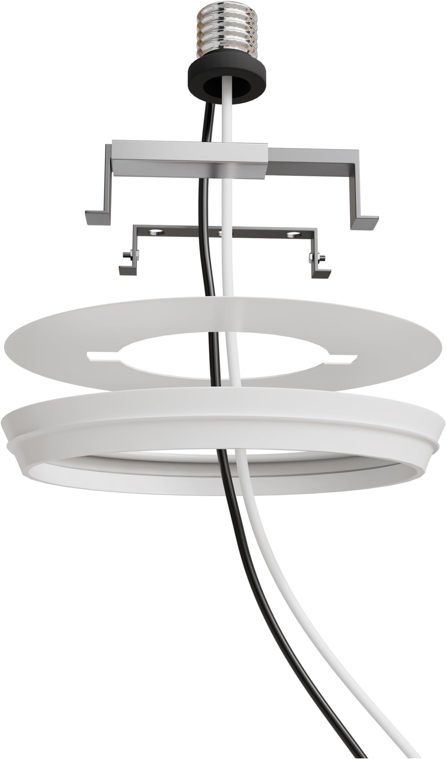 Recessed Can Light Conversion Kit to Pendant Lights – Medium Base Converter Compatible with 4”-6” Recessed Can Lights – Ideal for Kitchens, Bedrooms, Offices, and Damp Locations