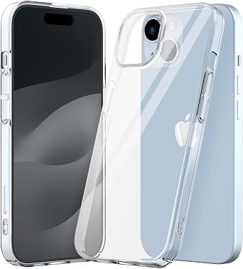 araree Nukin Designed for iPhone 15 Case, Anti-Scratch Hard PC Thin Cover Anti-Yellowing Shockproof Protective Cover Compatible with iPhone 15 Case - Clear