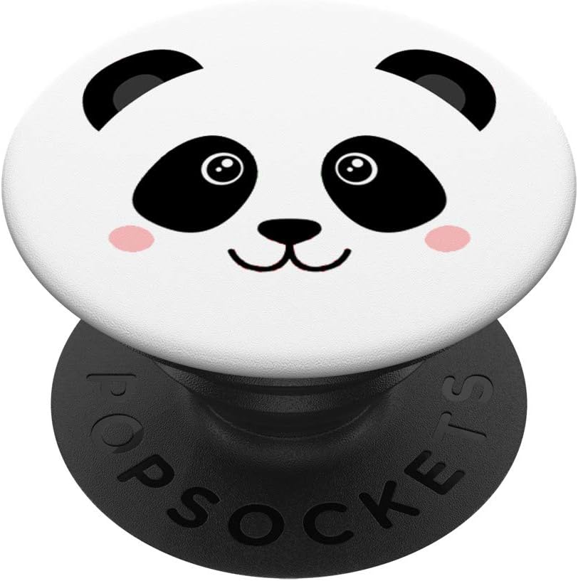 Cute Panda Face Pop Socket: PopSocket Panda PopSockets PopGrip: Swappable Grip for Phones & Tablets PopSockets Standard PopGrip