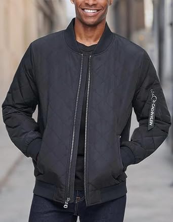 Calvin Klein Mens Lightweight Quilted Bomber Jacket