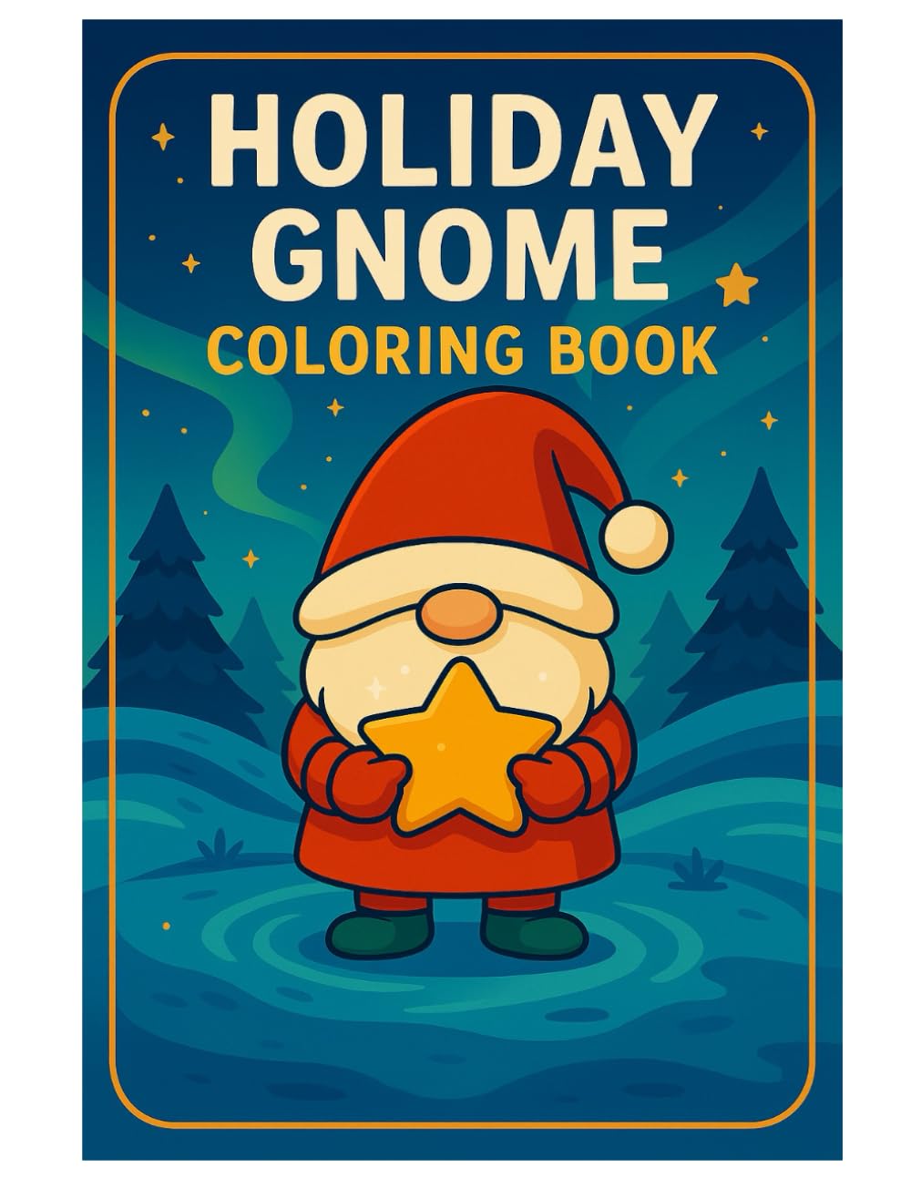 Holiday Gnome Coloring Book: Cozy Christmas Gnomes – Winter Scenes for Kids, Teens & Adults