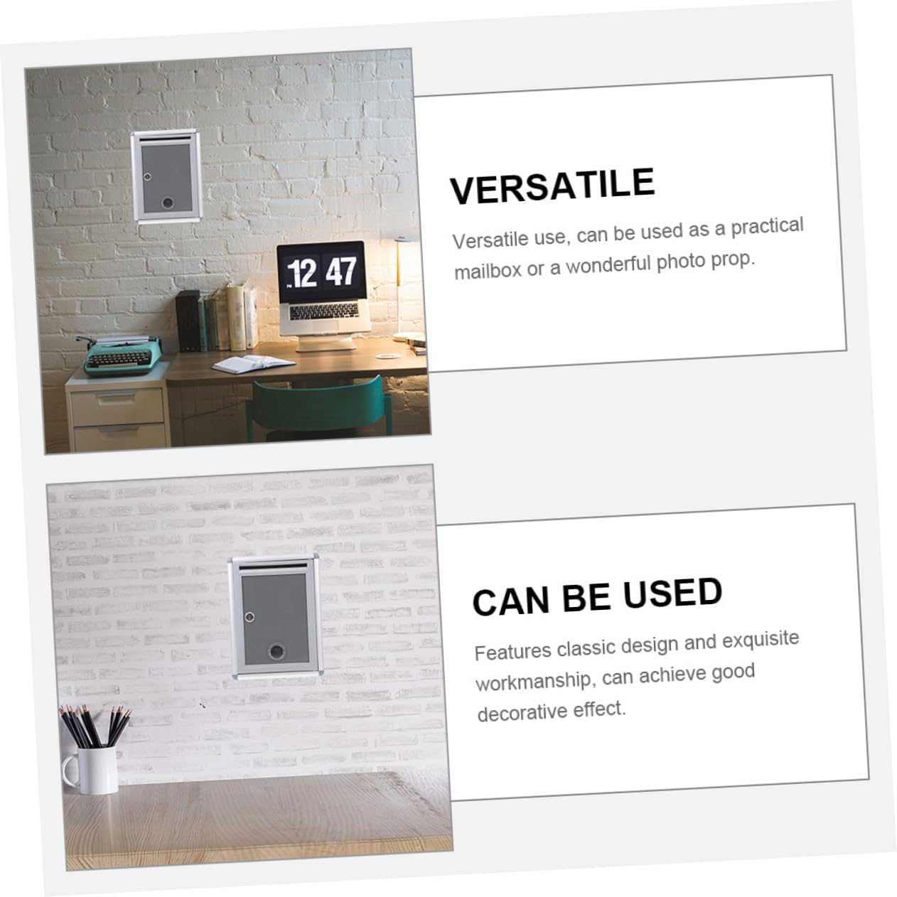 2pcs Metal Wall Mounted Mailbox Lock Lockable Letter Box Suggestion Box Code for Office Wall Mount Mailbox Lock