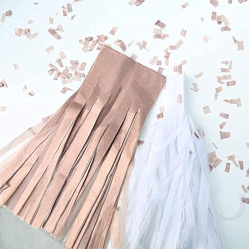 Miniatura 6 de UNIQOOO 40 hojas de papel de regalo de papel metálico grande de 20 x 26 pulgadas, color oro rosa, ideal para bolsa de regalo, accesorio reciclable,