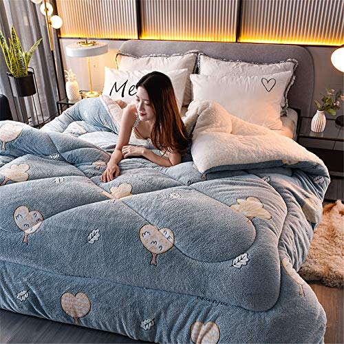 YMOMG Edredón De Plumón De Cordero edredón Cálido en Invierno Edredón De Lana Doble Súper Grueso A Prueba De Polvo Antialérgico Edredón De Lujo Súper Suave 100% Edredón De Lana edredón